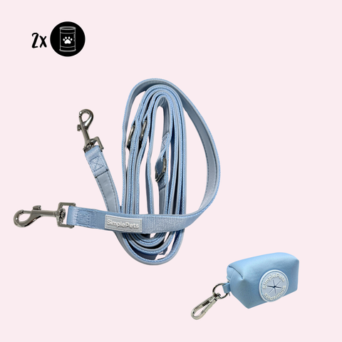 2,5m verstellbare Führ/Handsfree Leine + Kotbeutelspender