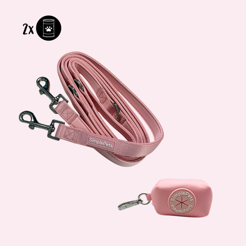 2,5m verstellbare Führ/Handsfree Leine + Kotbeutelspender