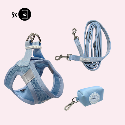 Step-In Geschirr Set mit 2,5m verstellbare Führ/Handsfreeleine