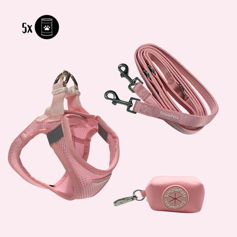 Step-In Geschirr Set mit 2,5m verstellbare Führ/Handsfreeleine