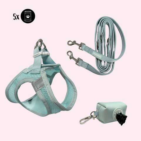 Step-In Geschirr Set mit 2,5m verstellbare Führ/Handsfreeleine