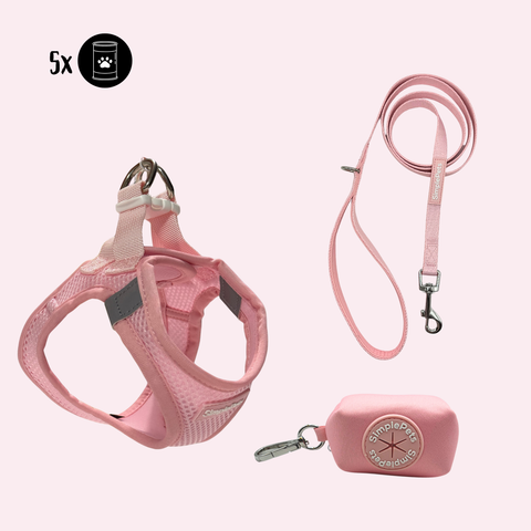 Step-In Geschirr Set mit Hundeleine light