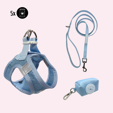 Step-In Geschirr Set mit Hundeleine light